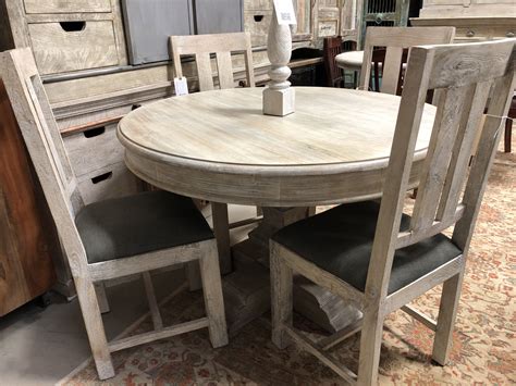 Solid Wood Round Dining/Kitchen Table! | Rustic wood furniture, Round kitchen table set, Wooden ...