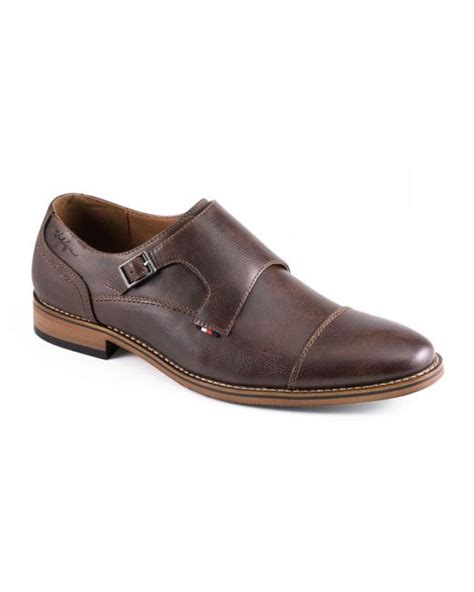 Tommy Hilfiger Bretter Monk Strap Cap Toe Dress Shoes in Brown for Men ...