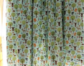 LIMITED TIME SALE Woodland Creatures Cartoon Blackout Curtains (2 Panels)