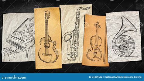 Art Instruments Music Background Stock Illustration - Illustration of entertainment, musical ...