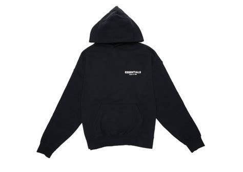 Fear of God Essentials Pullover Hoodie 'Black' | Solesense