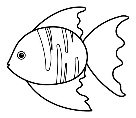 Gold Fish Sea Animal in Black Line Icon Clipart Vector Illustration 20490625 Vector Art at Vecteezy