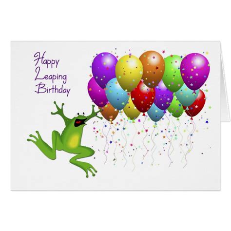 Leap Year Happy Birthday Card | Zazzle