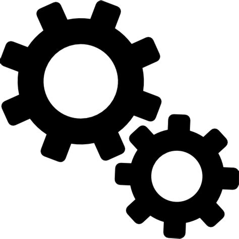 Two Settings Cogwheels - free icon