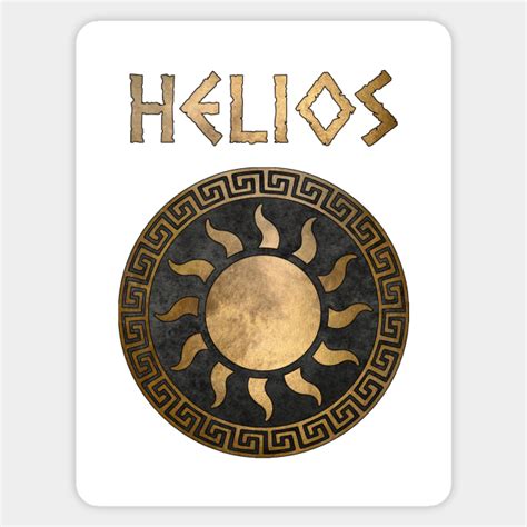 Helios Greek God of the Sun Ancient Symbol - Helios - Sticker | TeePublic