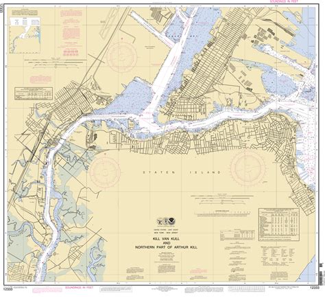 KILL VAN KULL AND N. PART OF ARTHUR KILL NY-NJ nautical chart - ΝΟΑΑ ...