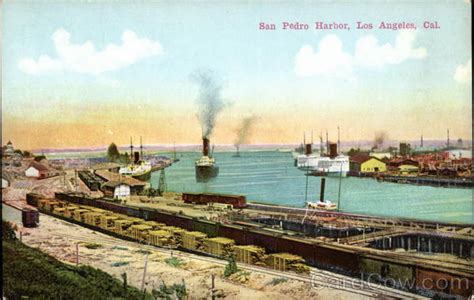 San Pedro Harbor Los Angeles, CA Postcard