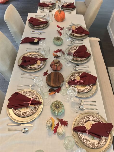 Thanksgiving dinner setup | Harvest table setting, Harvest table, Table ...