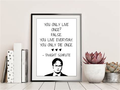 Dwight Schrute Quotes / the Office TV Show Quotes / Dorm Wall - Etsy