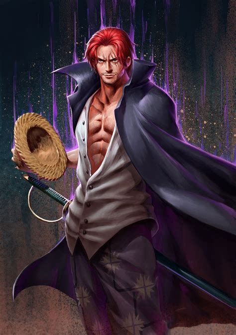 #Shanks One Piece straw hat #Haki #artwork #redhead #720P #wallpaper #hdwallpaper #desktop ...