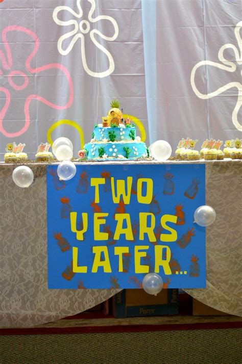 Handmade two years later sign for a spongebob party | Spongebob ...