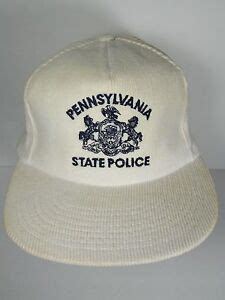 Vintage 1980s PENNSYLVANIA STATE POLICE Advertising SNAPBACK HAT ...