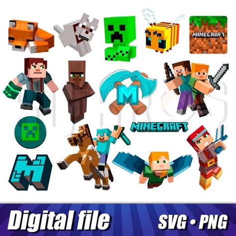 Minecraft svg png cricut images, Minecraft characters cut - Inspire Uplift