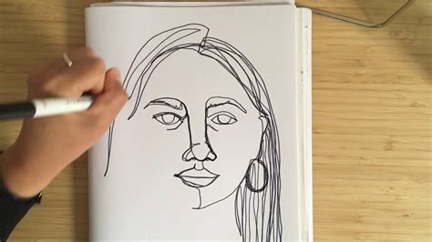 Year 7 + 8 Lesson 3 - Continuous line self-portrait - YouTube