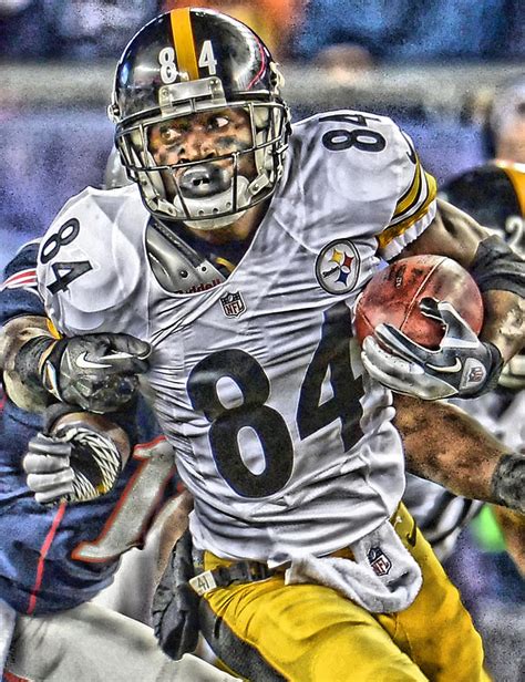 Antonio Brown Steelers Art Painting by Joe Hamilton