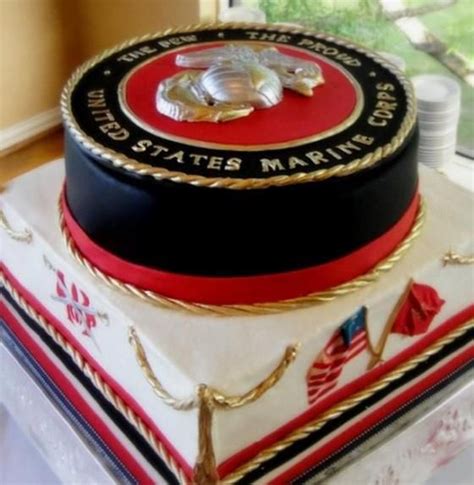 The top layer is the ideal cake we want. Marine Corps Cake, Marine Corps Wedding, Marine Corps ...