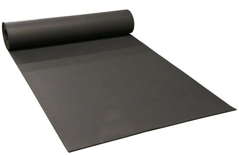 4' Wide x 1/4” Thick Black Rubber Rolls For Light Commercial Use