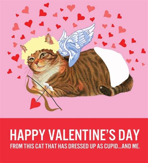 Items similar to Cat Cupid Valentine's Day Card - Cat Card - Valentine ...