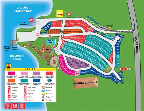 Campground & RV Site Map | South Padre Island KOA Holiday