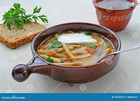 Yellow wax bean soup stock image. Image of vegetables - 42268709