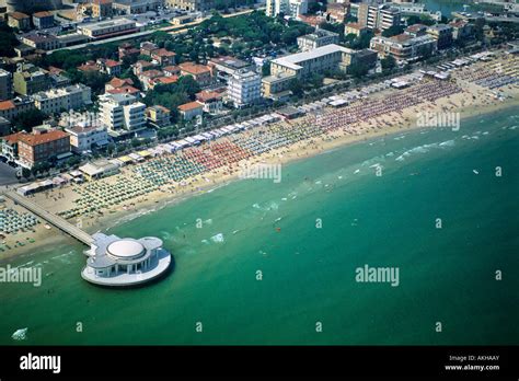 Aerial view, Velluto beach, Senigallia, Marche, Italy Stock Photo - Alamy