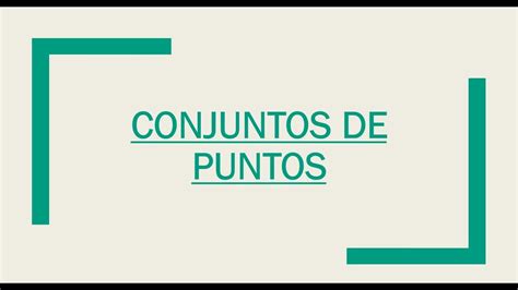 Conjuntos de puntos - YouTube