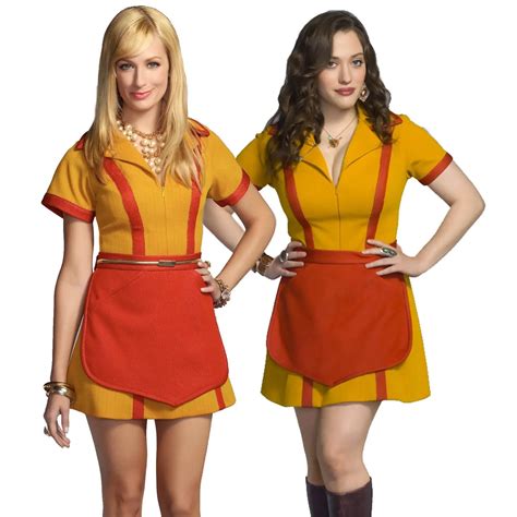 2 Broke Girls Max Caroline Waiter Uniform Women Girls Dress Cosplay Costume Yellow Red Wholesale ...