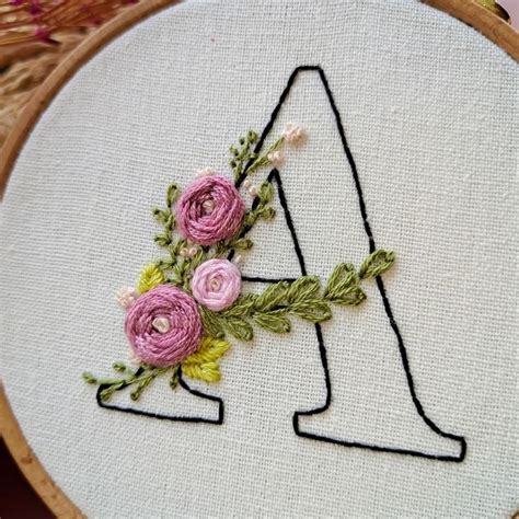 Letter A Embroidery Pattern, PDF Embroidery Pattern. Digital Instant ...