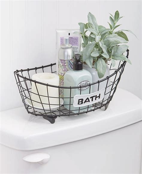 Bathroom Storage Basket Metal Bathtub Shaped Country Farmhouse Decor ...