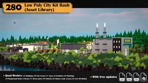 Low Poly City Asset Library Kitbash - Finished Projects - Blender Artists Community