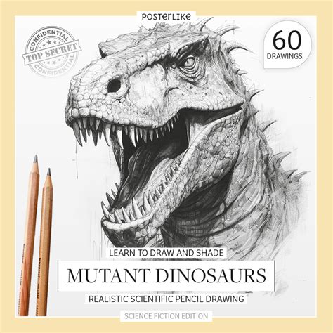 Learn how to draw and shade Mutant Dinosaurs. Realistic Scientific ...