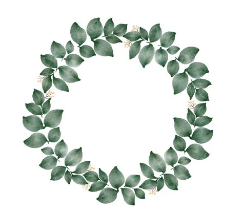 Eucalyptus Wreath Clipart Png Greenery Wedding Invitation Watercolor | My XXX Hot Girl