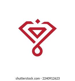 Red Diamond Logo Icon Vector Template Stock Vector (Royalty Free ...