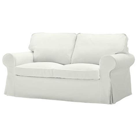 IKEA Ektorp 2 Seat Sofa SLIPCOVER Loveseat Cover BLEKINGE WHITE Cotton ...