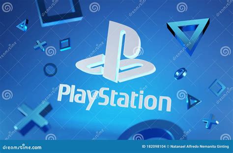 Playstation 5 Logo Glow On Blue Background Editorial Image ...