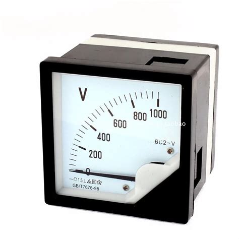 6C2 1000V DC 0 1000V 1.5 Accuracy Panel Analog Voltmeter Voltage Meter Gauge direct measurement ...