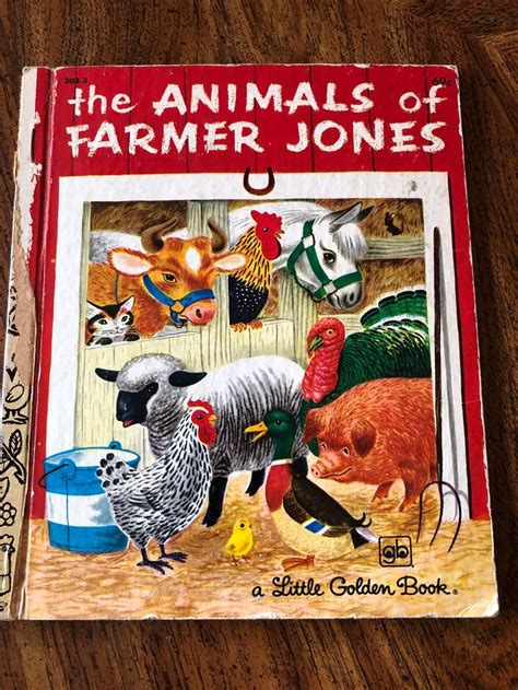 Vintage Little Golden Book The Animals Of Farmer Jones | Etsy in 2020 | Little golden books ...