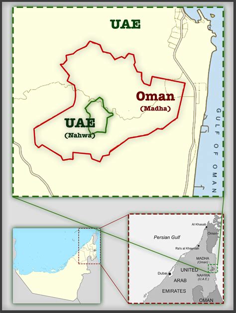 Let's appreciate UAE's counter enclave of Nahwa in Oman's Madha, which ...