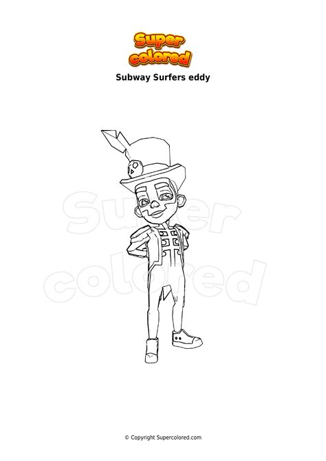Coloring page Subway Surfers eddy - Supercolored.com