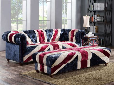 Union Jack Fabric Sofa; Vintage Fabric Sofa; Union Jack Sofa Set