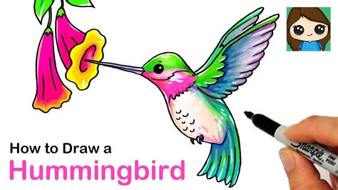 How To Draw A Simple Hummingbird - Draw easy