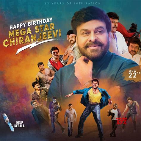 Mega Star Chiranjeevi Birthday Wishes Posters - Social News XYZ