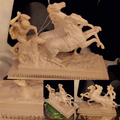 A SANTINI Classic Sculpture Roman Soldier Riding Chariot 2 - Etsy ...