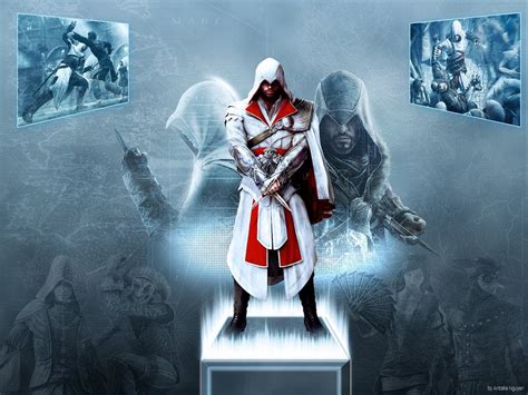 Altair And Ezio - The Assassin's Wallpaper (32359882) - Fanpop