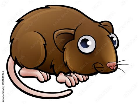 Vole Cartoon Character Stock-Vektorgrafik | Adobe Stock