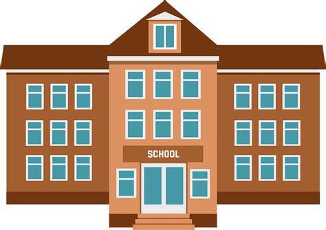 school building - Clip Art Library