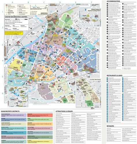 Manchester tourist attractions map