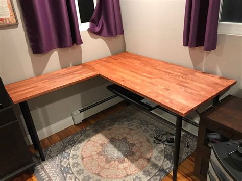 IKEA corner table in beautiful beech: A DIY - IKEA Hackers | Large corner desk, Ikea corner desk ...