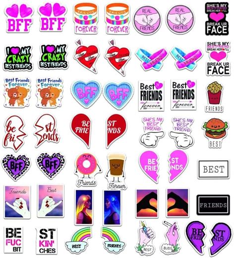 BFF Sticker Packs Friendship Stickers Best Friends Stickers | Etsy