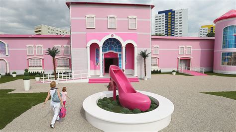 BERLIN, GERMANY - MAY 16: Visitors arrive at the Barbie Dreamhouse ...